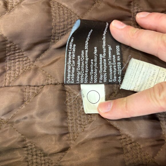 DANIER Brown Leather Between-Season Jacket in Dark Brown sz XL - Picture 9 of 14